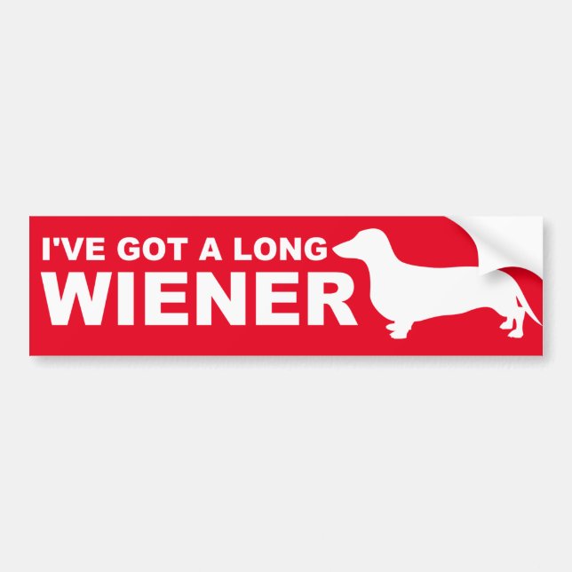 Funny Dachshund (AKA Wiener Dog) Quote Bumper Sticker (Front)
