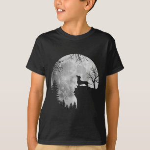 Funny Dachshund And Moon Halloween Dog Lover Costu T-Shirt