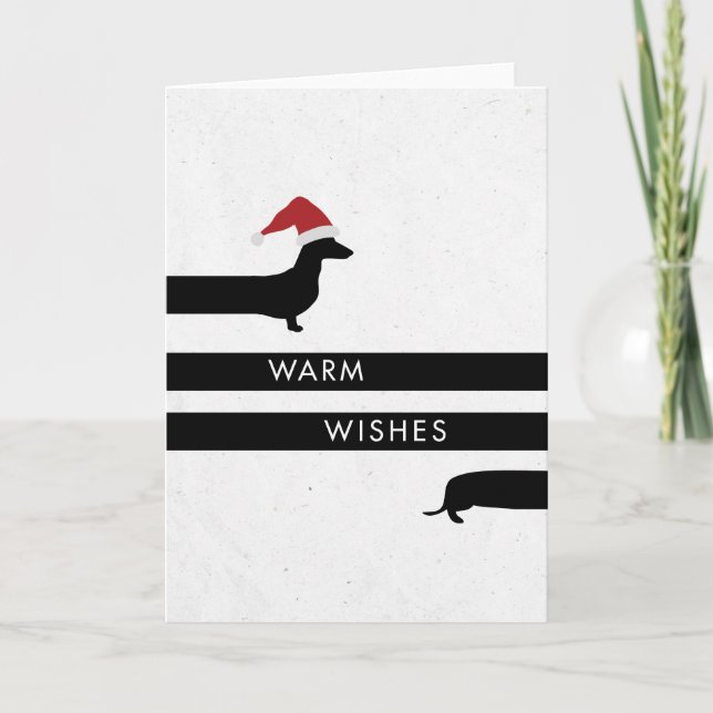 Funny Dachshund Christmas card (Front)