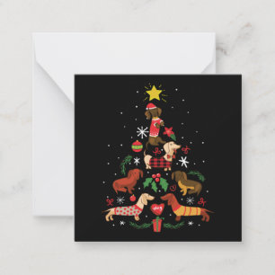 Funny Dachshund Christmas Tree Card