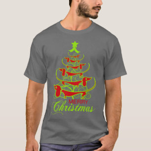 Funny Dachshund Christmas Tree Cute Dachshund Love T-Shirt