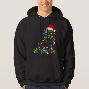 Funny Dachshund Christmas Tree Lights Led Dog Doxi Hoodie