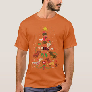 Funny Dachshund Christmas Tree Shirt Ornament Deco
