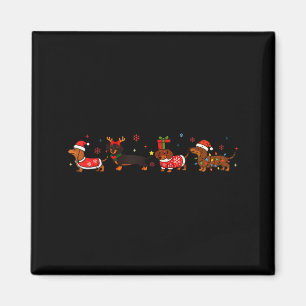 Funny Dachshund Christmas Weenie Dog Lover Cute Me Magnet