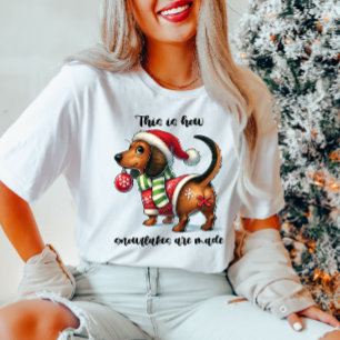 Funny Dachshund Christmas Women's T-Shirt 