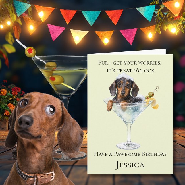  Funny Dachshund Dog Birthday Card (Creator Uploaded)