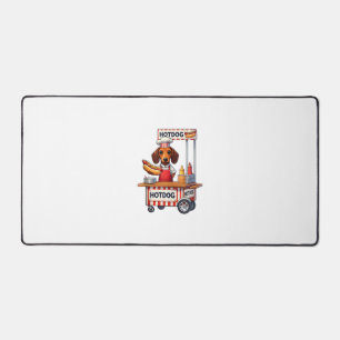 Funny Dachshund Dog Hotdog Sandwich Weenie Sausage Desk Mat