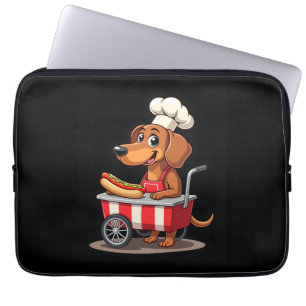 Funny Dachshund Dog Hotdog Sandwich Weenie Sausage Laptop Sleeve