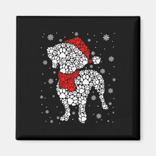 Funny Dachshund Dog Paws Santa Hat Christmas Xmas Magnet