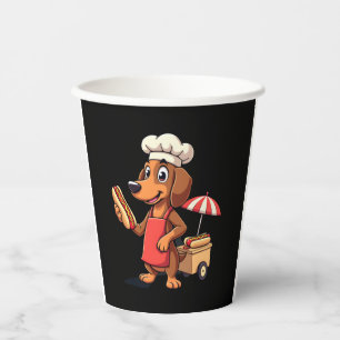 Funny Dachshund Dog Weenie Sausage Hotdog Sandwich Paper Cups
