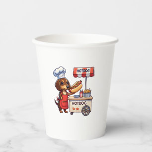 Funny Dachshund Dog Weiner Sausage Hotdog Sandwich Paper Cups