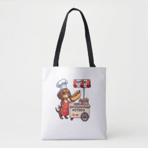 Funny Dachshund Dog Weiner Sausage Hotdog Sandwich Tote Bag