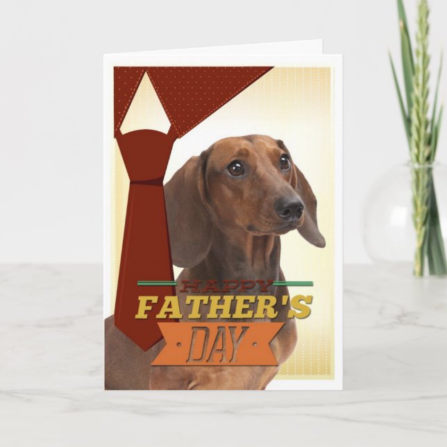 Funny Dachshund Father's Day Card (Front)