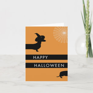 Funny Dachshund Halloween Card