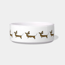 Funny dachshund illustration pet bowl
