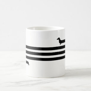 Funny dachshund mug black