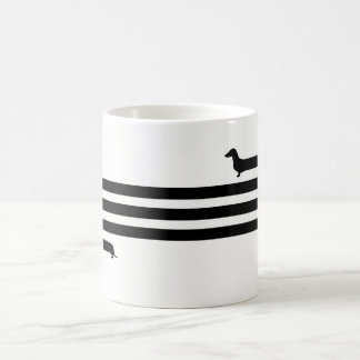 Funny dachshund mug black