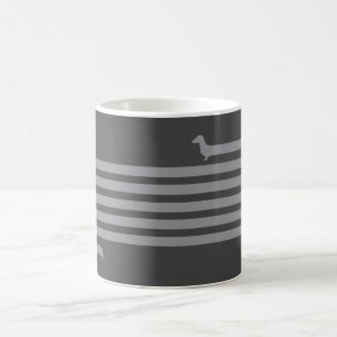 Funny dachshund mug dark grey