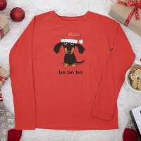 Funny Dachshund Santa Clause Holiday Wiener Dog