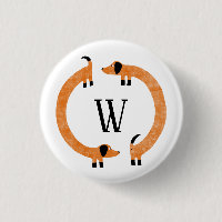 Funny Dachshund Sausage Dog Monogram