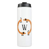 Funny Dachshund Sausage Dog Monogram