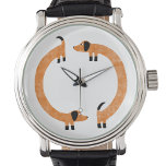 Funny Dachshund Sausage Dog Watch<br><div class="desc">Cute and funny dachshund, sausage dogs or wiener dogs in a circle.</div>
