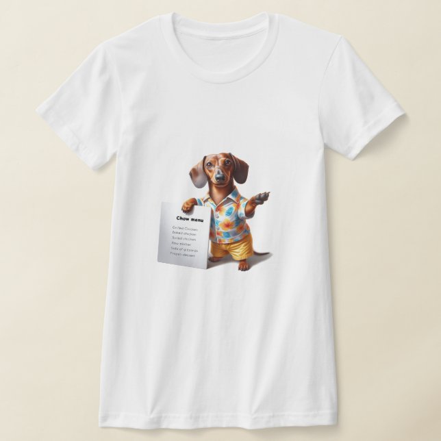 Funny Dachshund  T-Shirt (Laydown)