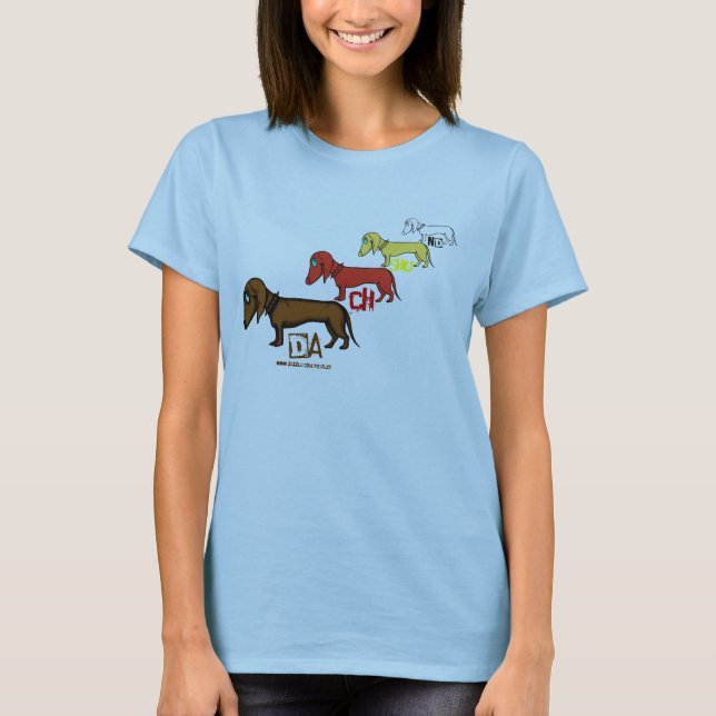 Funny dachshund t-shirt design (Front)