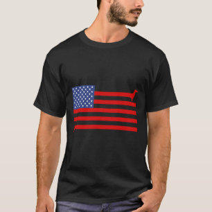 Funny Dachshund Usa Flag 4th Of July Patriotic Dox T-Shirt