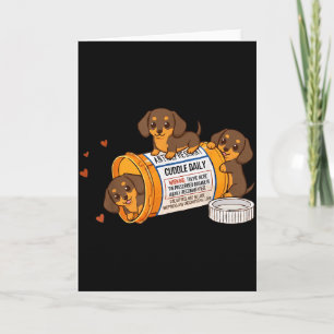 Funny Dachshund Weenie Anti Depressant Zoo Mom Dad Card