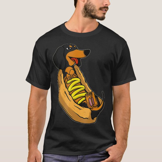 Funny Dachshund Weenie Sausage Dog T-Shirt (Front)