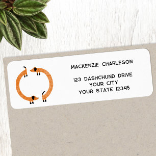 Funny Dachshund Wiener Dog Return Address