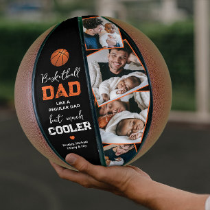 Funny Dad 4 Photo Keepsake Basketball
