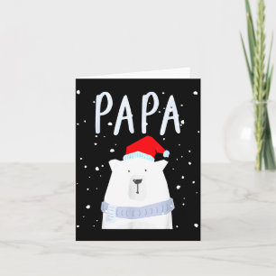 Funny Dad Bear Christmas Saint Hat Couples Family Card