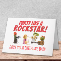 Funny Dad Birthday Vegetable Rock Lover Music