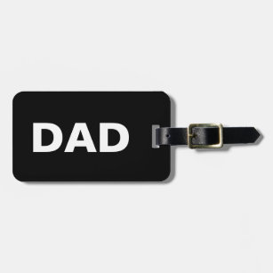 Funny Dad Black Luggage Tag