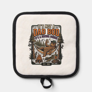Funny Dad Bod Bear Camping Father Figure Shirt_1 Pot Holder