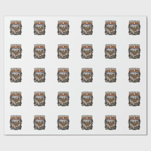 Funny Dad Bod Bear Camping Father Figure Shirt_1 Wrapping Paper