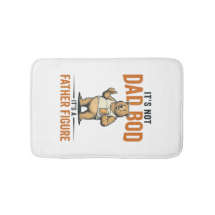 Funny Dad Bod Father Figure Bear Beer Shirt_1 Bath Mat