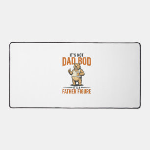 Funny Dad Bod Father Figure Bear Beer Shirt_1 Desk Mat
