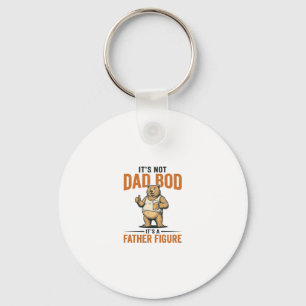 Funny Dad Bod Father Figure Bear Beer Shirt_1 Key Ring