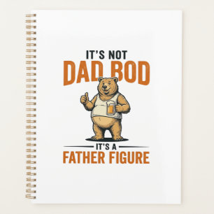 Funny Dad Bod Father Figure Bear Beer Shirt_1 Planner
