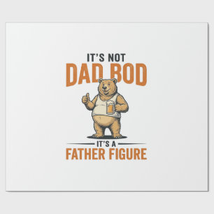 Funny Dad Bod Father Figure Bear Beer Shirt_1 Wrapping Paper