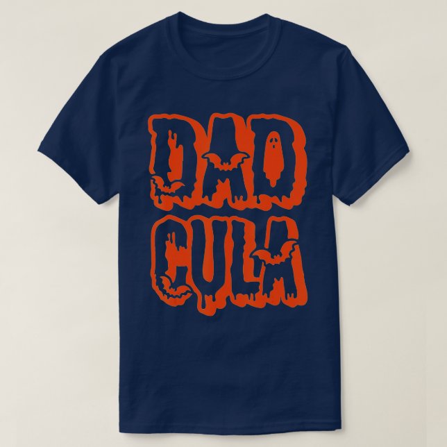 Funny Dad Daddy Dracula Monster Costume Halloween  T-Shirt (Design Front)