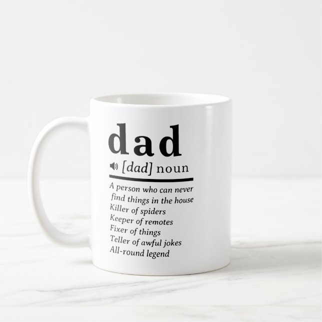 Funny Dad Definition Coffee Mug (Left)
