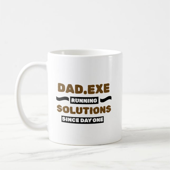 Funny Dad.exe Running Solutions Coffee Mug (Left)