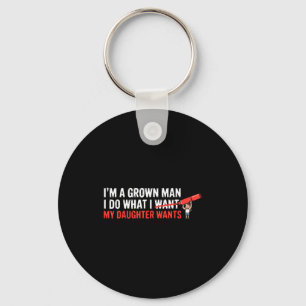 Funny Dad Father Daughter Humor Man Fatherhood Fam Key Ring