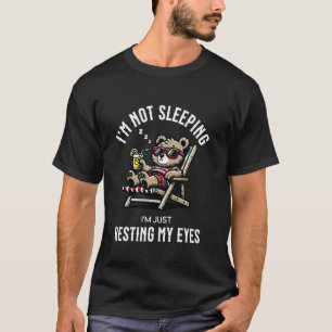 Funny Dad Father's Day Joke Sunbathing Bear Restin T-Shirt