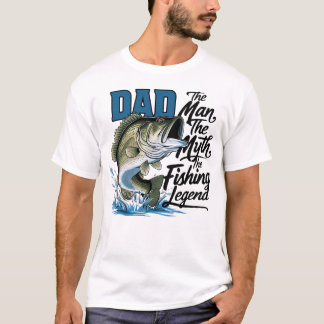 Funny Dad Fishing Bass Graphic T-Shirt