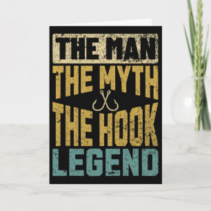 Funny Dad Fishing Man Myth Hook Legend Fisherman F Card